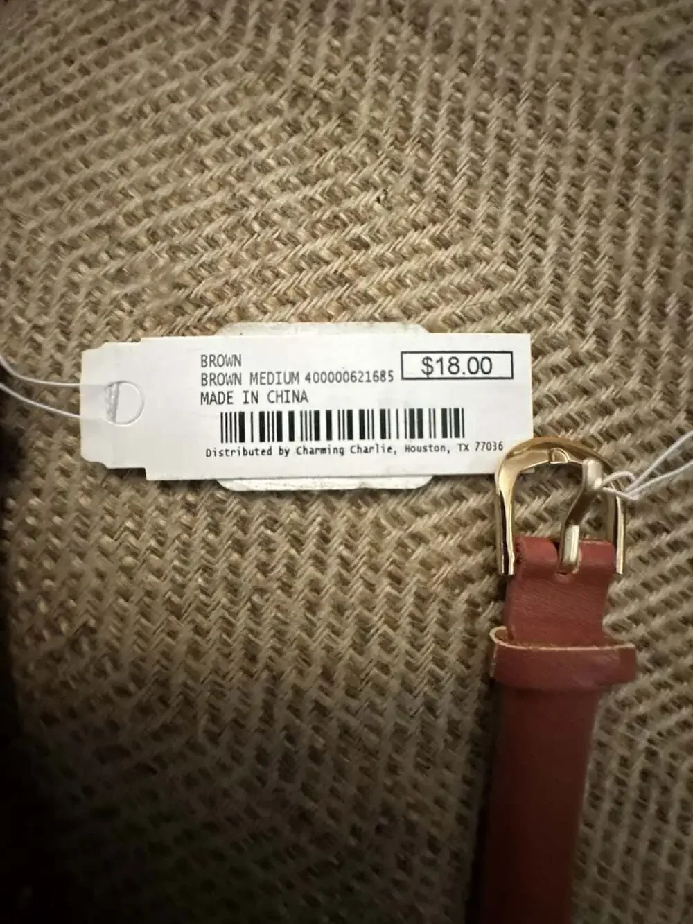 Charming Charlie brown watch